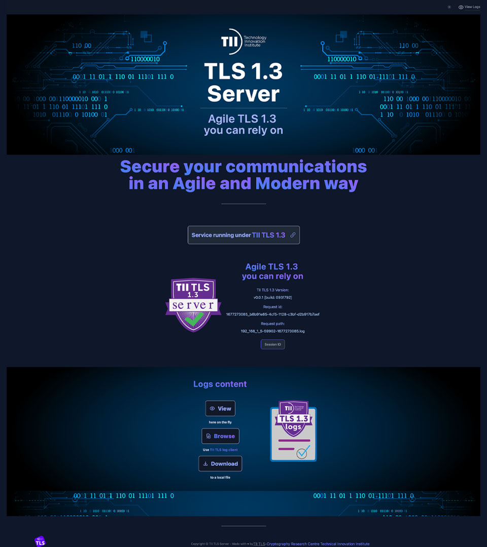 TII TLS 1.3 log Homepage
